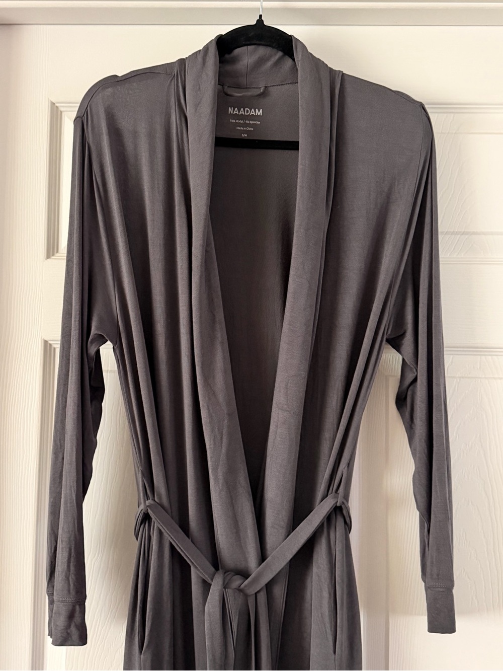 NAADAM EUC Charcoal Gray Modal Robe #457